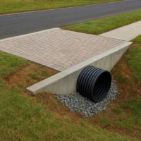 устройство въезда через канаву