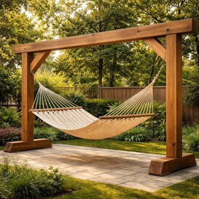 Гамак из бруса: что это за конструкция и где она действительно уместна