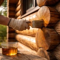 льняное масло для сруба