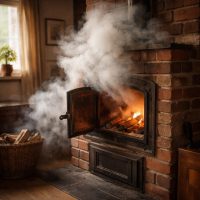 почему печка дымит в дом