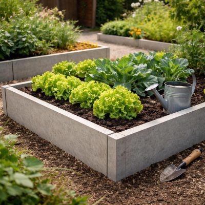 Полосы из цементно-стружечной плиты для ограждения и формирования грядок