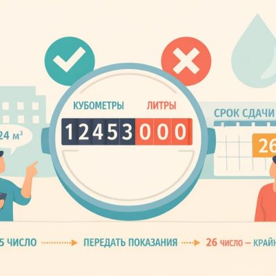 Какие цифры передавать по счётчику горячей воды: чёрные, красные и правило округления