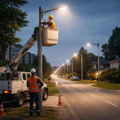 Освещение дорог в населённом пункте: кто должен обеспечивать и обслуживать
