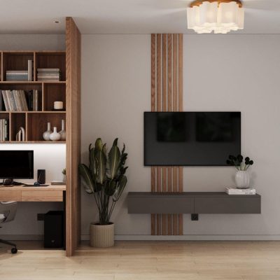 Трансформация студии из кабинета в зону приёма гостей